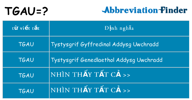 tgau hiện những gì đứng cho
