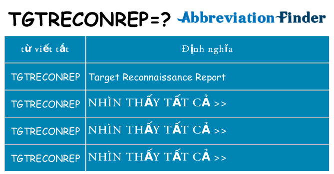 tgtreconrep hiện những gì đứng cho