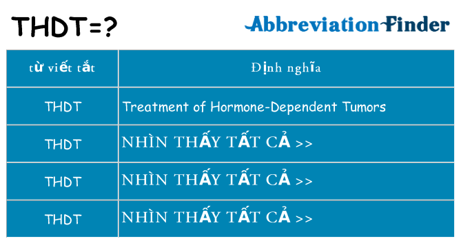 thdt hiện những gì đứng cho