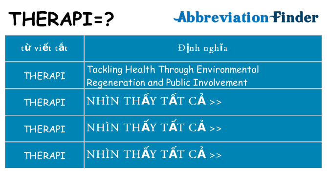 therapi hiện những gì đứng cho