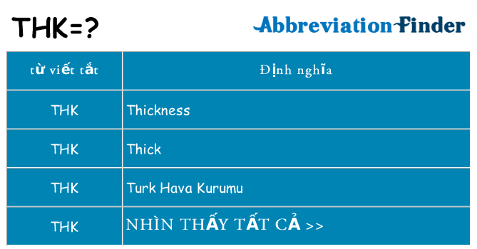thk hiện những gì đứng cho