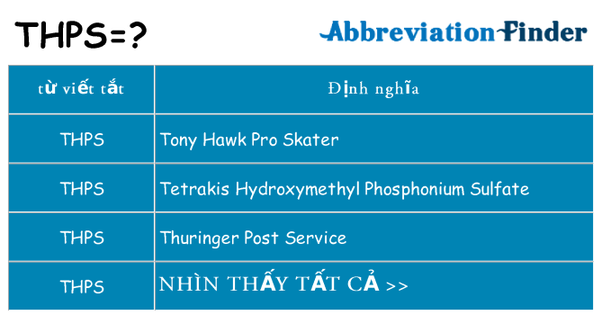 thps hiện những gì đứng cho