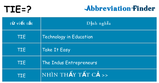 tie hiện những gì đứng cho