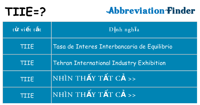 tiie hiện những gì đứng cho