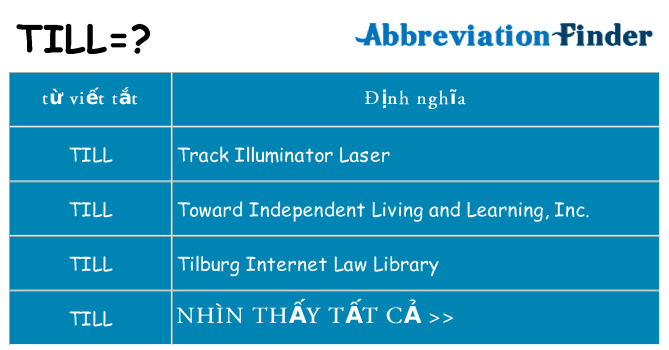 till hiện những gì đứng cho