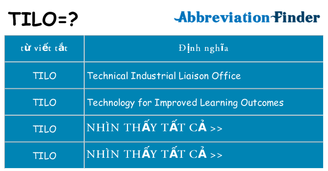 tilo hiện những gì đứng cho