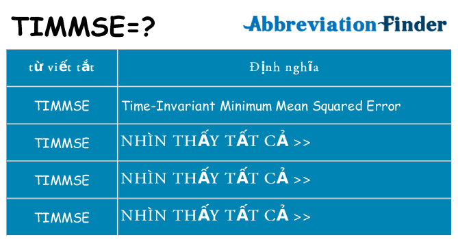 timmse hiện những gì đứng cho