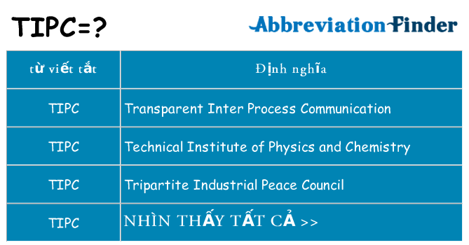tipc hiện những gì đứng cho