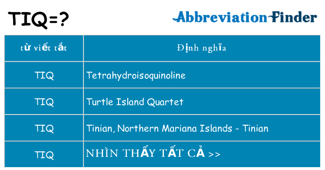 tiq hiện những gì đứng cho