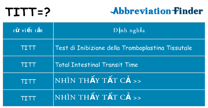 titt hiện những gì đứng cho