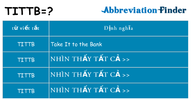 tittb hiện những gì đứng cho