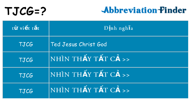 tjcg hiện những gì đứng cho