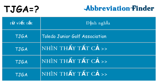 tjga hiện những gì đứng cho