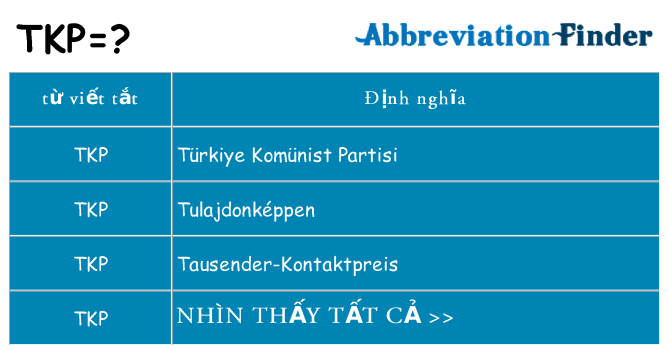 tkp hiện những gì đứng cho