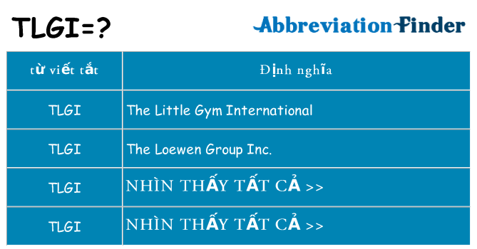 tlgi hiện những gì đứng cho