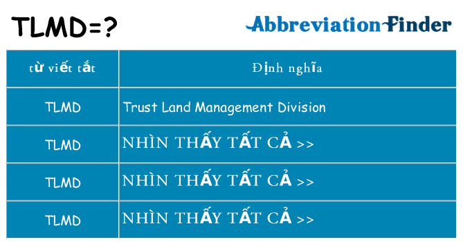 tlmd hiện những gì đứng cho
