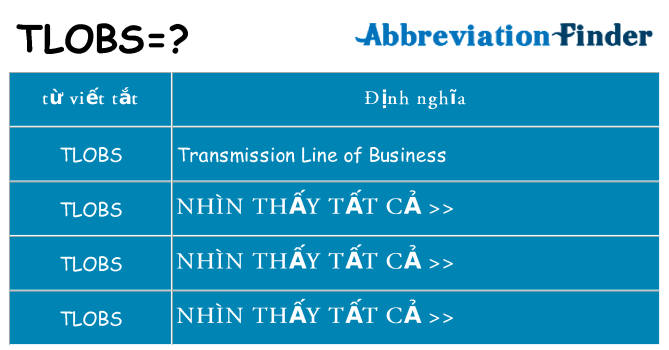 tlobs hiện những gì đứng cho