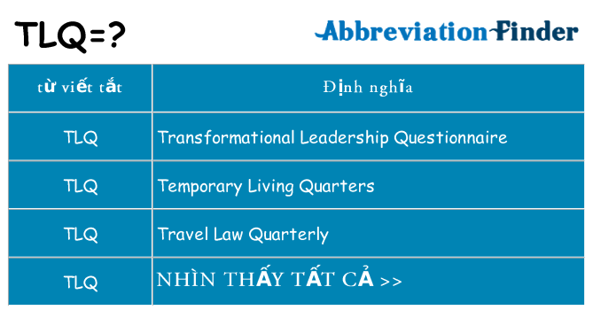 tlq hiện những gì đứng cho