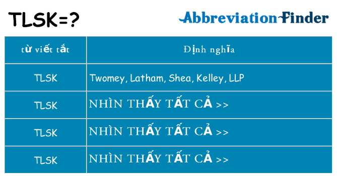 tlsk hiện những gì đứng cho