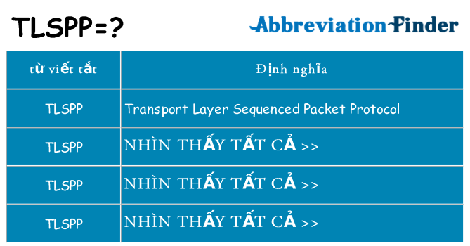 tlspp hiện những gì đứng cho