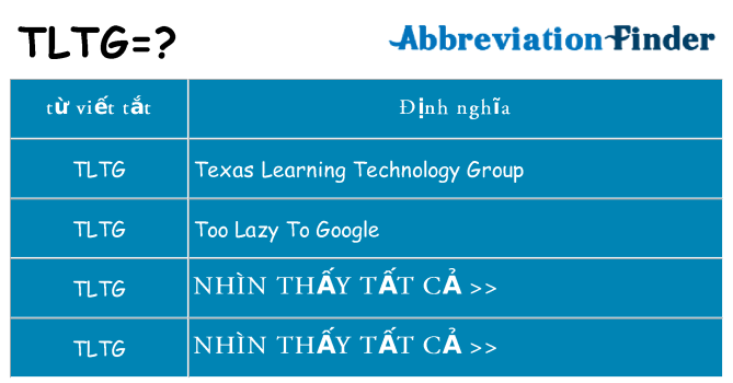 tltg hiện những gì đứng cho