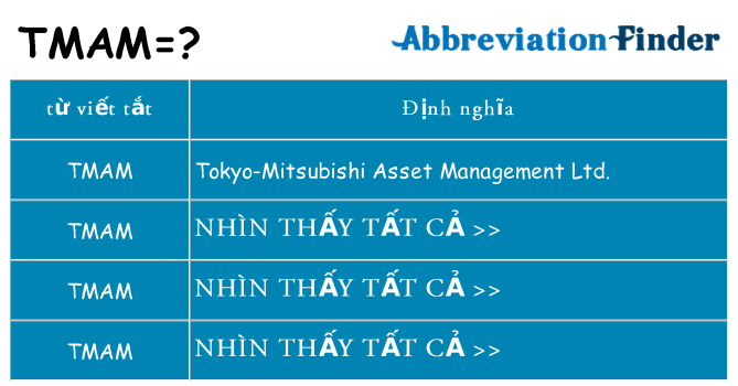 tmam hiện những gì đứng cho