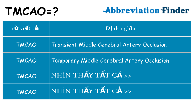 tmcao hiện những gì đứng cho