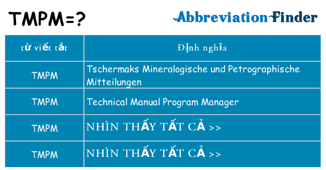 tmpm hiện những gì đứng cho