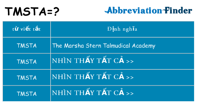 tmsta hiện những gì đứng cho