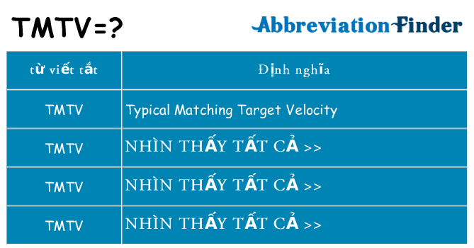 tmtv hiện những gì đứng cho