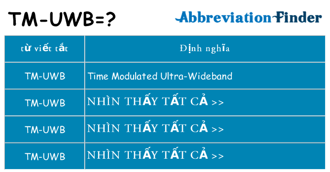 tm-uwb hiện những gì đứng cho