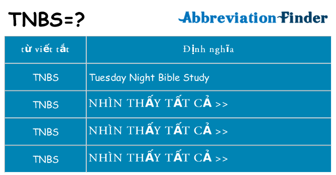 tnbs hiện những gì đứng cho