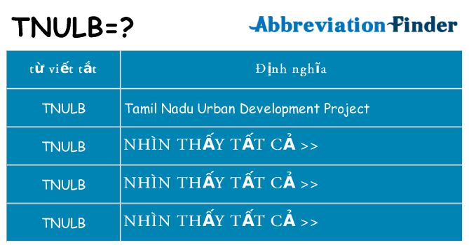 tnulb hiện những gì đứng cho
