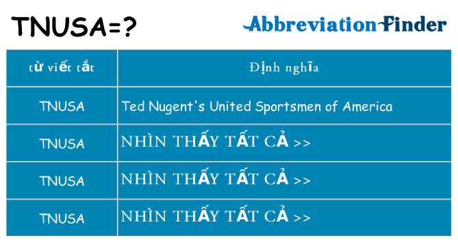 tnusa hiện những gì đứng cho