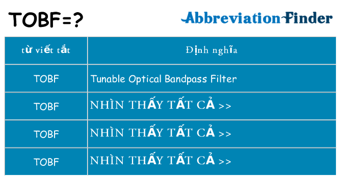 tobf hiện những gì đứng cho