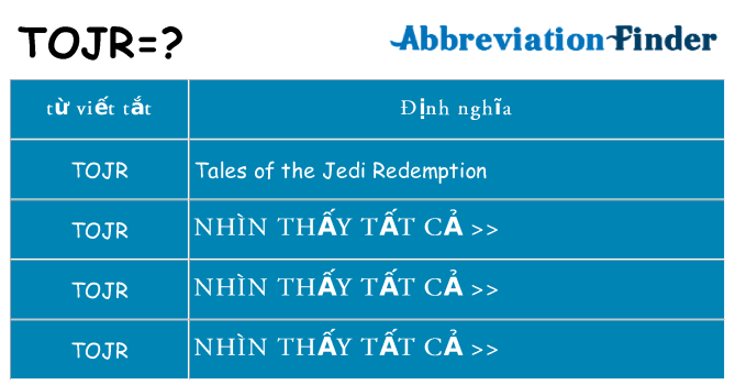 tojr hiện những gì đứng cho