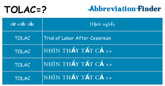 tolac hiện những gì đứng cho