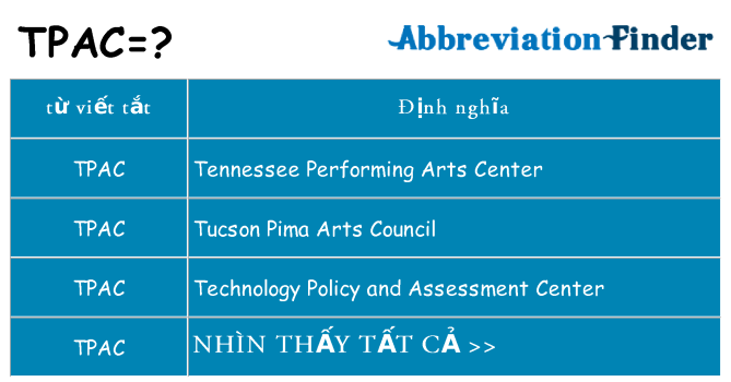 tpac hiện những gì đứng cho
