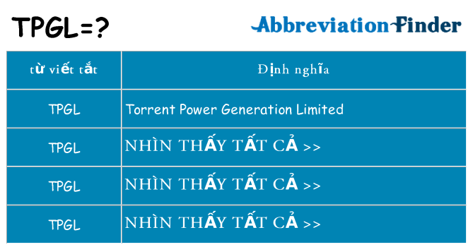 tpgl hiện những gì đứng cho