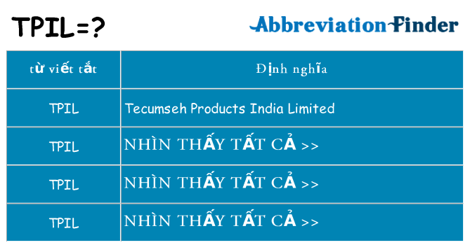 tpil hiện những gì đứng cho