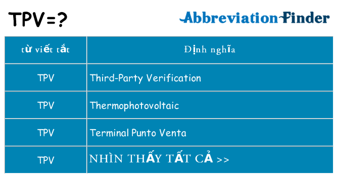 tpv hiện những gì đứng cho