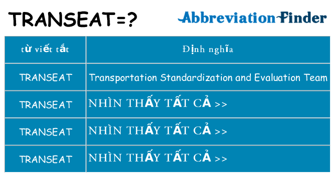 transeat hiện những gì đứng cho