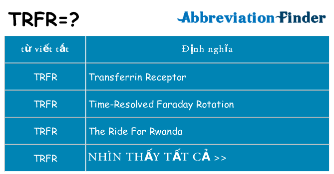 trfr hiện những gì đứng cho