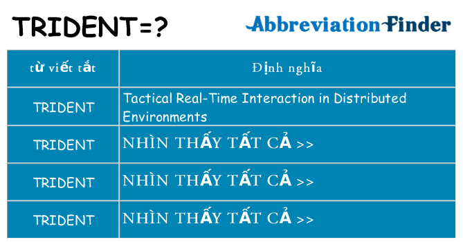 trident hiện những gì đứng cho