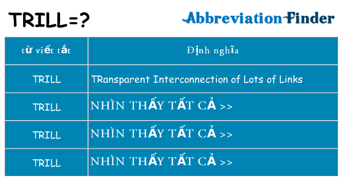 trill hiện những gì đứng cho