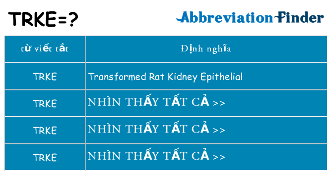 trke hiện những gì đứng cho