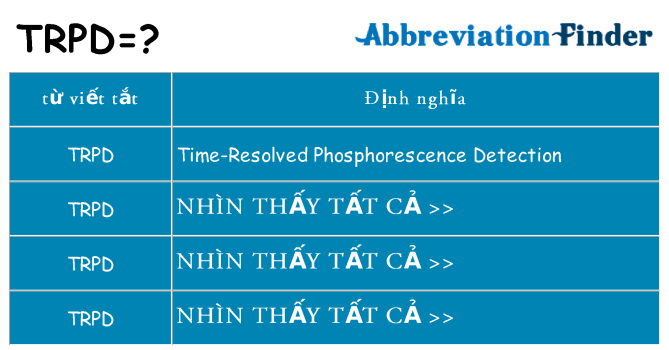 trpd hiện những gì đứng cho