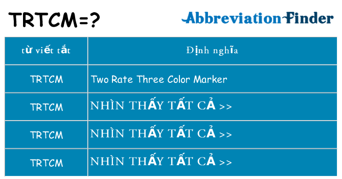 trtcm hiện những gì đứng cho