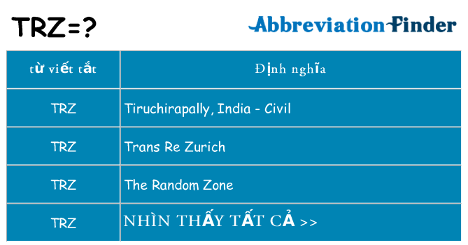 trz hiện những gì đứng cho