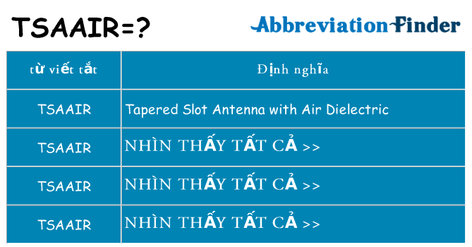 tsaair hiện những gì đứng cho